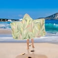 thumbnail image 5 of Soft Pastel Leaves Hooded Beach Towel Kids Bath Towels Quick Dry for Pool Swiming 50" x 23.5" Microfiber Soft Bathrobe, 5 of 7