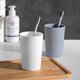 thumbnail image 1 of Vaso para cepillo de dientes Simple (blanco y gris), 2 uds., para lavado en casa, vaso para dientes de gran capacidad, 1 of 5