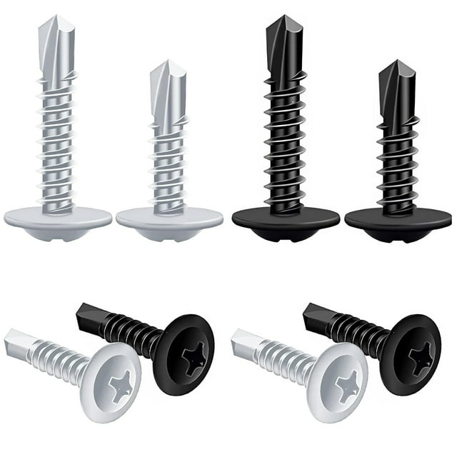Wweixi 120pcs en Acier Inoxydable Durable Vis Métalliques Auto Taraudage Ensemble Assorti Solide et Durable 1Set