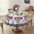 thumbnail image 3 of 4th of July Round Tablecloth 60 Inch, Patriotic Fourth of July Tablecloth Round 4th of July Table Cloth for Party Kitchen Dinner Decor, 3 of 6