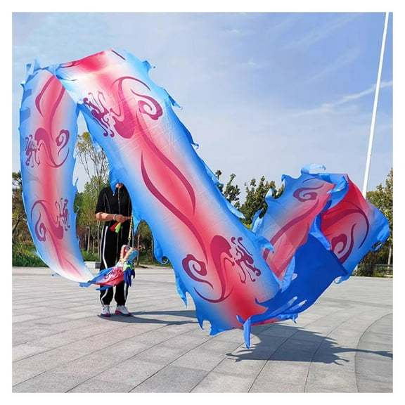 Dragon Ribbon Poi, Slingshot Dragon Streamer, with 3D Dragon Head and Swing Rope, Sports Fitness Dragon Dancer Streamer Set for the Park/Yard/Beach