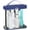 1PCS BLUE, variant on Clear Toiletry Bag with TSA Liquids Travel Bag, Hanging Travel Transparent Makeup Cosmetic Organizer, Waterproof Carry On Airline 3-1-1 Compliant Bag Quart Sized Luggage Pouch (Black-Clear)