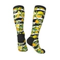 thumbnail image 4 of Bingfone Compression Socks For Women And Men Long Socks For Running Athletic Cycling Nurse-Orange And Lemon, 4 of 9
