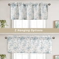 thumbnail image 5 of DWCN Thick Textured Linen Floral Valance for Kitchen Living Room, Rod Pocket Farmhouse Vintage Cottage Valance Curtain, Blue Rose, 42 x 18 Inches, 1 Panel, 5 of 8