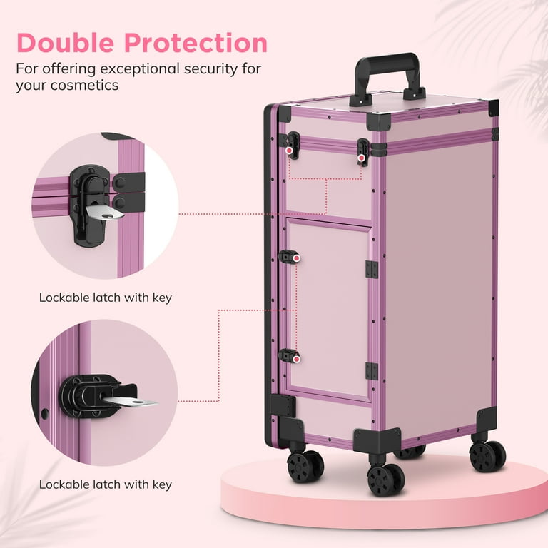 EasyinBeauty Rolling Portable Manicure Table with 3 Drawers