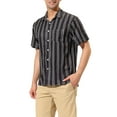 thumbnail image 4 of Lars Amadeus Men's Summer Striped Short Sleeves Beach Hawaiian Shirt, 4 of 6