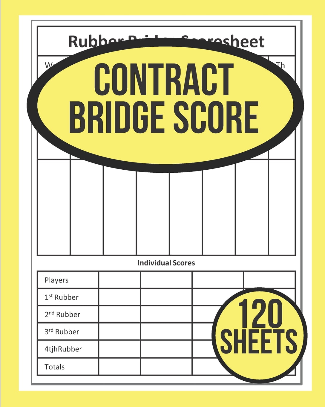 Contract Bridge Score 120 Contract Bridge Score Sheets Bridge Score