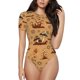 thumbnail image 1 of Fotbe Brown Mushrooms Body de Mujer con Cuello Redondo y Mangas Cortas, Sin Mangas Ajustado, Suave, Cómodo y Básico-Small, 1 of 7