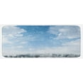 thumbnail image 1 of Winter Kitchen Mat, Snow Falling down on New York City Urban Life Skyscrapers Streets Cold Weather, Plush Decorative Kitchen Mat with Non Slip Backing, 47" X 19", Blue Grey White, by Ambesonne, 1 of 1