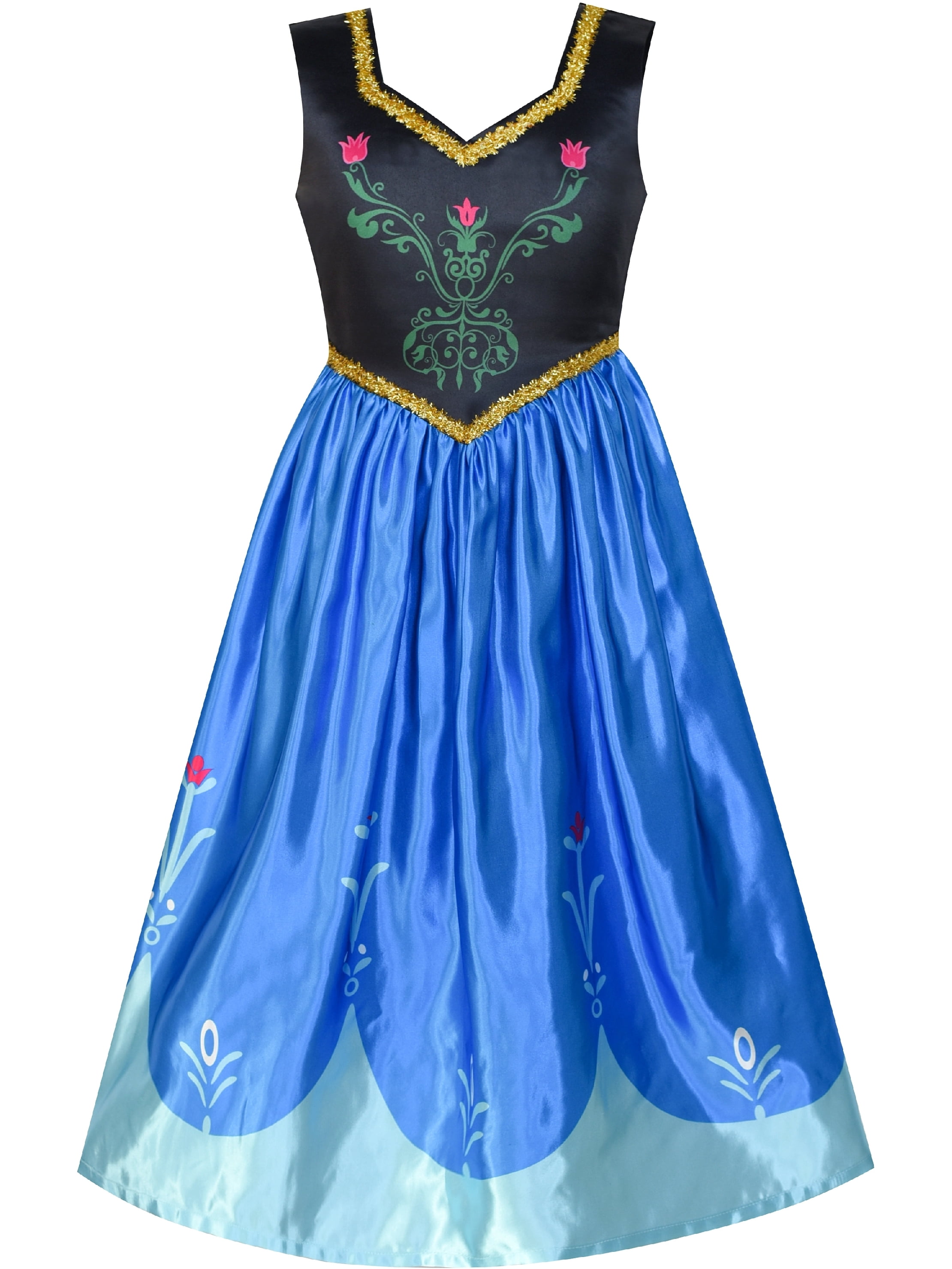 Sunny Fashion Princess Dress Costume Accessories Crown Magic Wand Size 5-12
