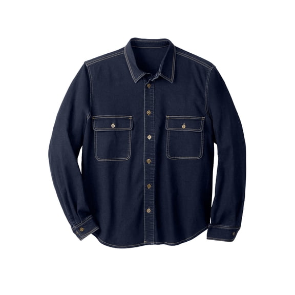 KingSize Men's Big & Tall Knit Denim Shirt