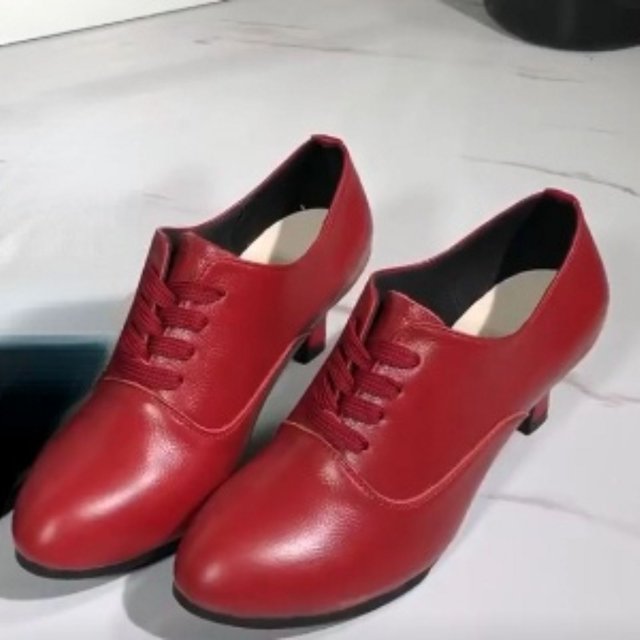 Zapatos de baile de Salsa para mujer, zapatos de baile latino, tacones de cuero genuino, fondo suave rojo de 5 Cm, zapatos de baile de salón modernos para fiesta y Tango