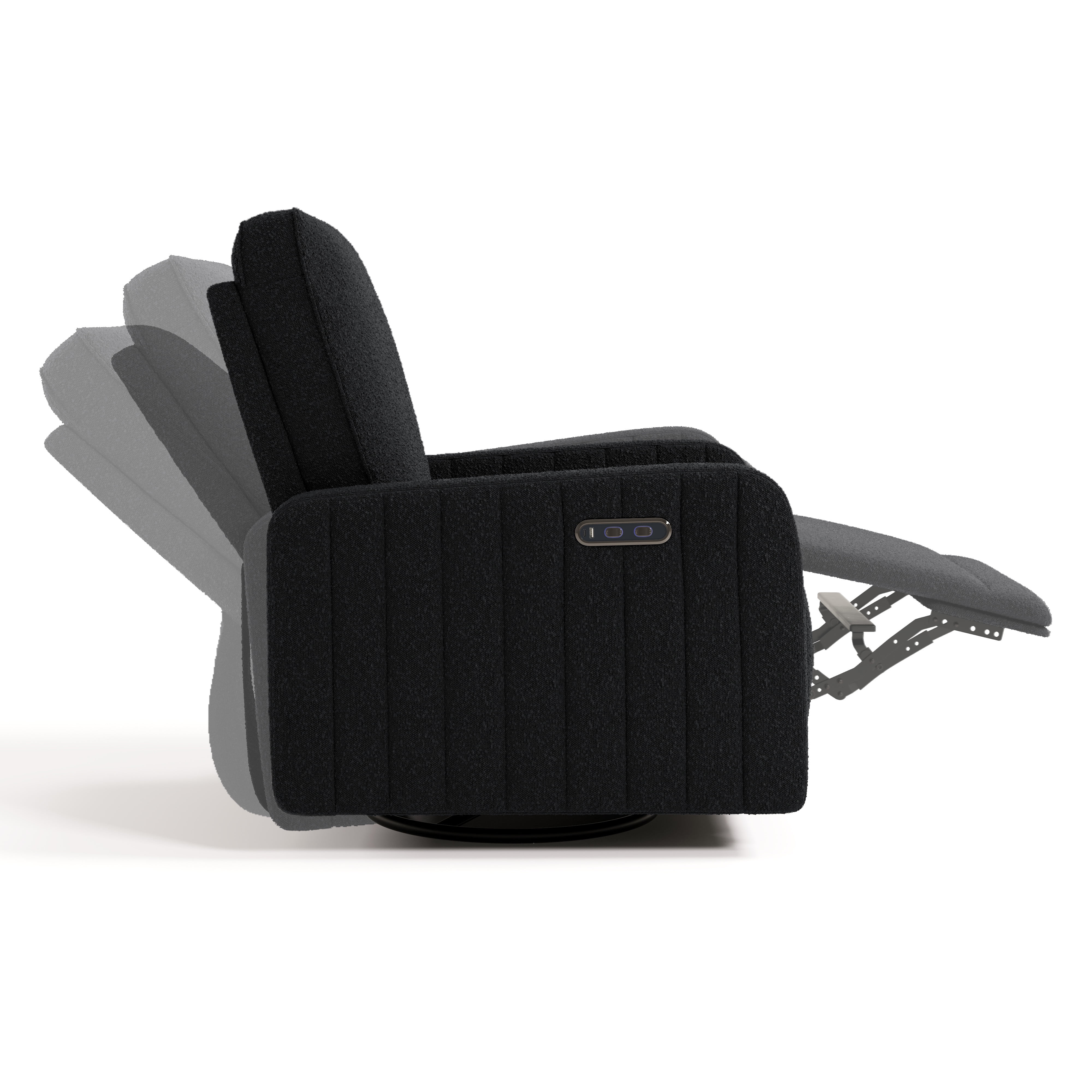 Art of Nursery by Storkcraft Kyoto Power Recliner, Black Boucle