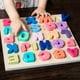 thumbnail image 2 of Rompecabezas de madera Montessori para bebé de 1, 2 y 3 años, alfabeto, forma de número, juegos a juego, juguetes educativos tempranos para niños, 2 of 4