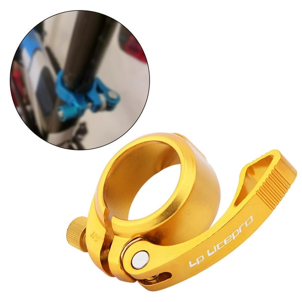 Abrazadera de sillín de bicicleta Abrazadera de sillín anodizado para Oro Sharpla Abrazadera de asiento de bicicleta