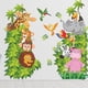 thumbnail image 2 of Calcomanías de pared de animales de la selva, pegatinas de pared de animales de dibujos animados, elefante, mono, jirafa, León, calcomanías de pared para bebé, guardería, habitación de niños, decorac TUNC Sencillez, 2 of 5