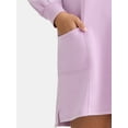 thumbnail image 2 of Terra & Sky Women’s Plus Half-Zip Sweatshirt Dress with Pockets, Sizes 0X-4X, 2 of 4