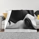 thumbnail image 1 of Fotbe Black White Fluid Sculpture Manta de Franela con Estampado, Manta Ultrasuave para Cama, Sofá, Auto, Hipoalergénica y Antibolitas-50"x40", 1 of 6