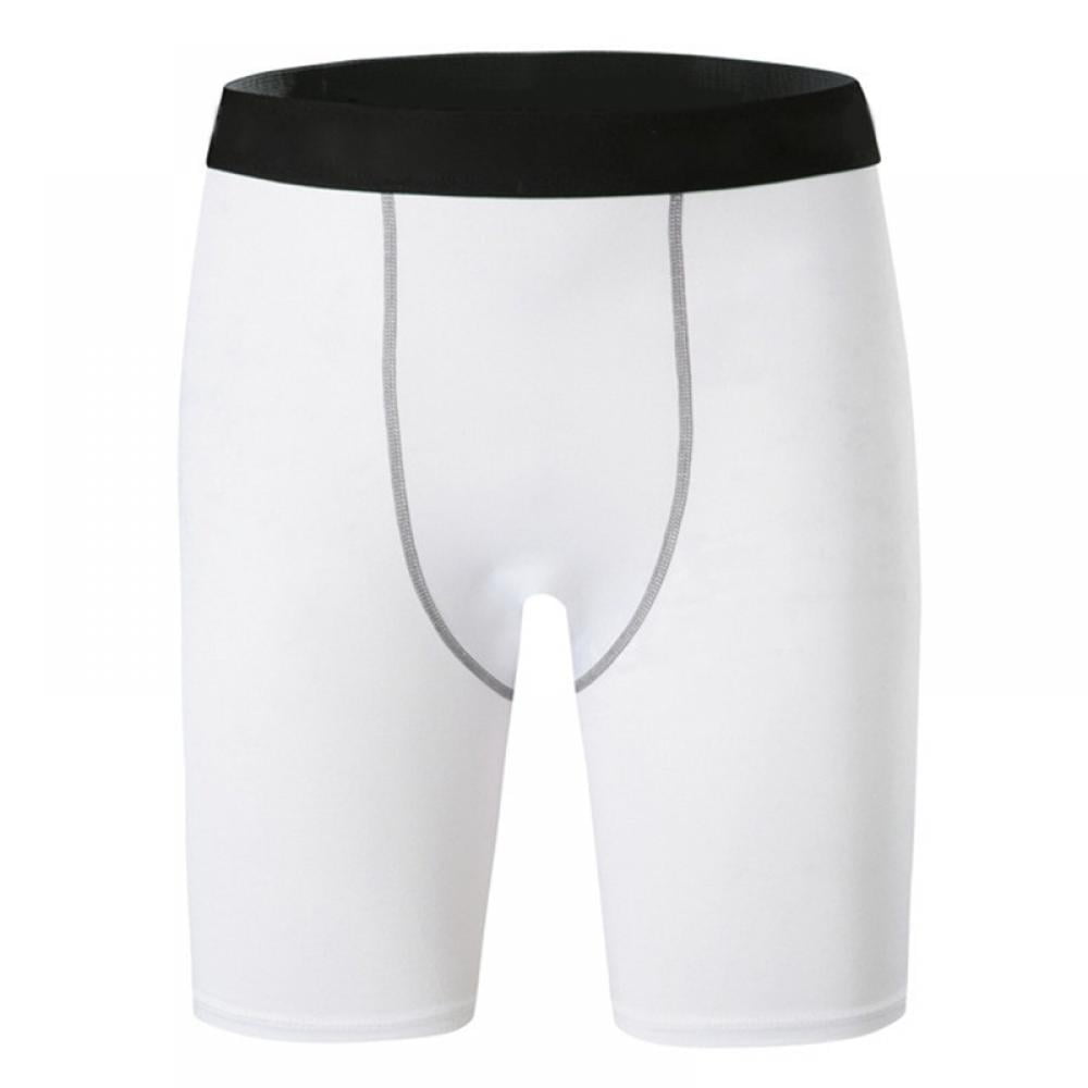 Men's Athletic Compression Shorts with Pockets Cool Dry Sport Tights for Running 