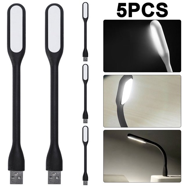 5 Uds Lámpara Portátil Flexible Bsvklp LED USB de Escritorio