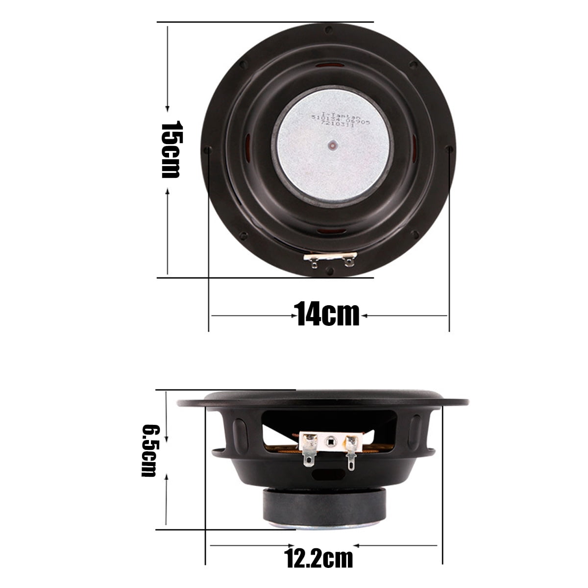 6inch 50W 6Ω Layered Diaphragm Loudspeaker Stereo Subwoofer Speaker DIY Horn CA