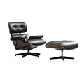 thumbnail image 1 of Silla para oficina reclinable de cuero con reposapiés ilios innova Negro, 1 of 9