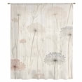 thumbnail image 2 of Dandelion Retro Leaves Sheer Curtains 63 Inches Long, Farmhouse Botanical Watercolor Light Filering Curtains, Breathable Simi Curtain Privacy Drapes for Living Room Bedroom Window Treatment, 2 of 9