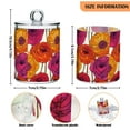 thumbnail image 5 of Yayeee 2 Pack Qtip Holder Bathroom Cotton Swab Canister with Lid Clear Dispenser Set, Purple Hand Drawn Floral, 5 of 6