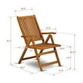 thumbnail image 6 of East West Furniture Wooden Patio Set Natural Oil, BSCN5NC5N, 6 of 6