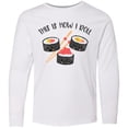 thumbnail image 3 of Inktastic Kawaii How I Roll Sushi Long Sleeve Youth T-Shirt, 3 of 5
