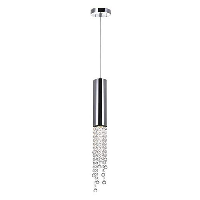 CWI Lighting Suspension Mini à 1 Lumière vers le Bas avec Fini Chrome