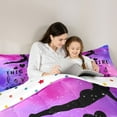 thumbnail image 4 of Feelyou Gymnastics Teen Bedding Comforter Set 7 Pieces, Dreamy Starry Sky Full Bedding Set, 4 of 8