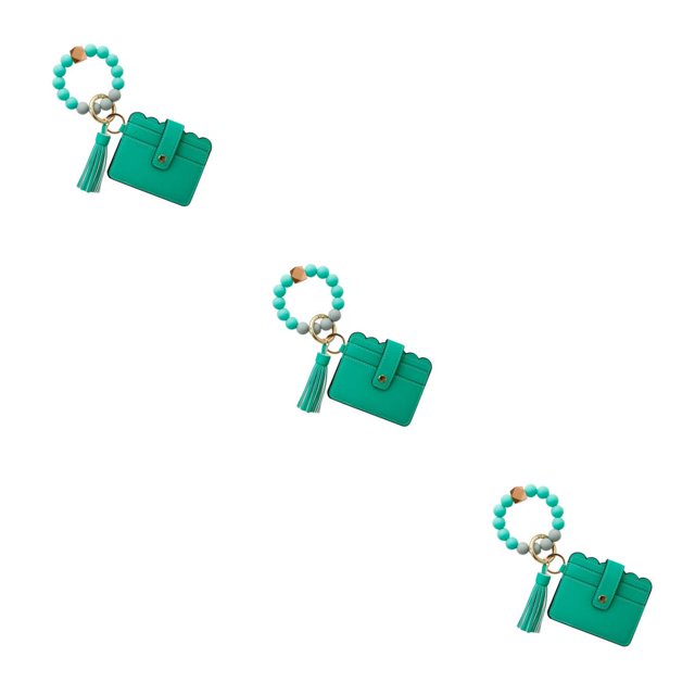 Jumpingount LLavero llaveros cuentas de silicona buena elasticidad con tarjetero lindo portátil llaves anillo llave hebilla niños adultos Type4 NO4 Jumpingount CBP583948
