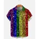 thumbnail image 4 of Camisa de hombre con estampado de flamencos, informal, con estampado 3D, con botones de solapa, para verano, estilo hawaiano, informal, tallas S a 5XL, 4 of 5