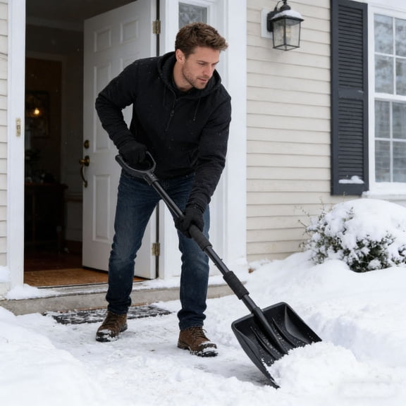 CSSAD Snow Shovel, Snow Shovel for Driveway Car Snow Removal Shovel Three-in-one Stainless Steel Ice Removal Shovel Detachable Retractable Car Snow Removal Brush Car Snow Shovel