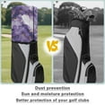 thumbnail image 6 of Yuyamidu Purple Marble Print Golf Bag Cover Portable Golf Bag Dust Cover Fashion Golf Caddy Bags Covers Golf Gifts for Men Women Golf Club Bag Accessories, 6 of 8
