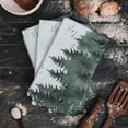 thumbnail image 3 of Watercolor Forest Bird Dark Green Microfiber Kitchen Towel for Hand Dry Bathroom Cleaning Cloth Set Printed Beach Towels, 3 of 6
