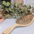 thumbnail image 4 of CHIARA AMBRA Organic Detangling Brush - No Tugging Detangler Brushes for Natural Thick & Curly Hair - Vegan Climate Neutral Straw Hairbrush - Orange, 4 of 7