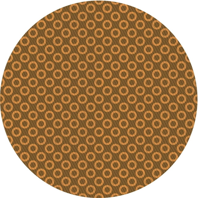Ahgly Company Machine Washable Indoor Square Transitional Saddle Brown Area Rugs, 3' Square
