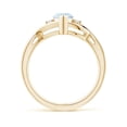 thumbnail image 2 of Angara Natural 0.85 Ct. Aquamarine with Diamond Infinity Ring in 14K Yellow Gold for Women (Ring Size: 3.5), 2 of 9