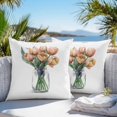 thumbnail image 4 of Outdoor Pillow Cover Watercolor Tulip Set of 2 Waterproof Throw Pillowcases Yellow Flowers Leaf Decorative Patio Furniture Pillows for Couch Garden Indoor & Outdoor Use, 4 of 9
