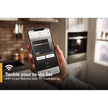 Whirlpool - 24" Built-In Single Electric Convection Wall Oven with Adjustable Self-Clean Cycle - Stainless Steel
