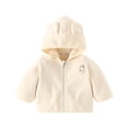 thumbnail image 2 of Hicidod Baby Fleece Jackets Cute Bear Ear Hooded Warm Kids Coats Fashion Jacket Fall Winter Zip Up Thick Toddler Jacket, 2 of 6