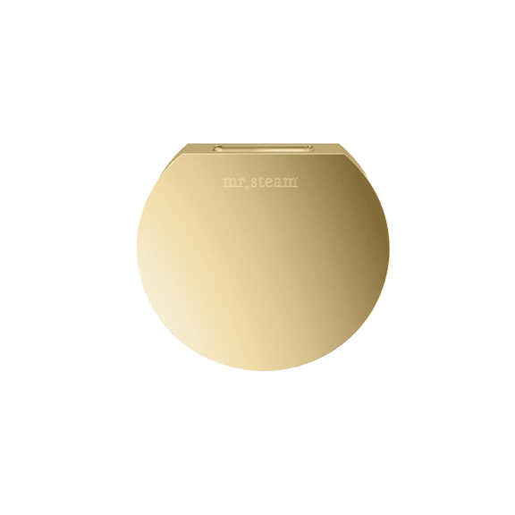 Mr Steam Designer 3 in. Steamhead with AromaTherapy Reservoir in Round Polished Brass