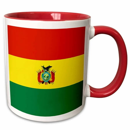 3dRose Bolivian Flag with coat of arms - Bolivia red yellow green stripe - world state flags - La Tricolor - Two Tone Red Mug, (Best Coat Of Arms In The World)