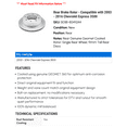 thumbnail image 2 of Rear Brake Rotor - Compatible with 2003 - 2016 Chevy Express 3500 2004 2005 2006 2007 2008 2009 2010 2011 2012 2013 2014 2015, 2 of 2