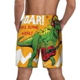thumbnail image 4 of Fotbe Cool Dinosaur Playing Guitar Men’s Swim Trunks Quick Dry Swim Shorts Board Shorts with Mesh Lining-XX-Large, 4 of 9