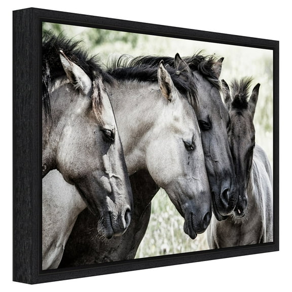Amanti Art Canvas Art Framed Four Konik Horses