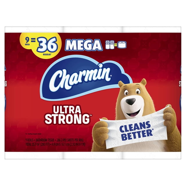 Papel higiénico Charmin Ultra Strong 9 mega rollos