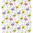thumbnail image 3 of Ambesonne Flamingo Duvet Cover Sets, Retro Colorful Pattern, 2-Queen, Multicolor, 3 of 6